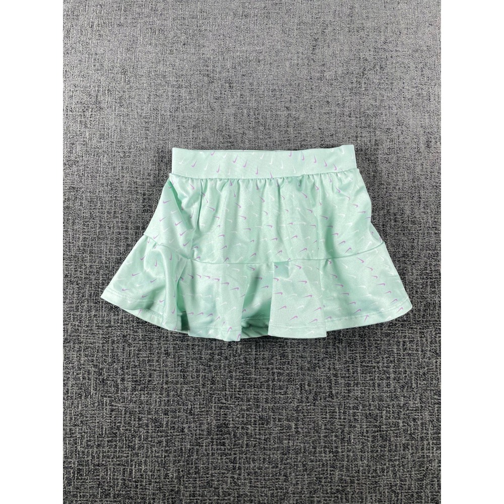 Nike Girls Mint Green Purple Swoosh Logo Print Active Skort 4T J180-E6D